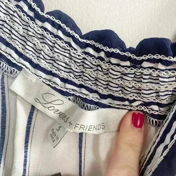 Lovers + Friends striped off shoulder blouse XS - Picture 5 of 5
